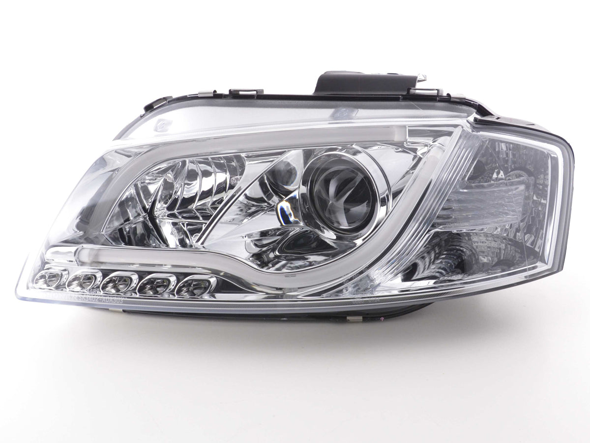 Scheinwerfer Set Daylight LED Tagfahrlicht Audi A3 Typ 8P/8PA 03-08 chrom Scheinwerfer Set Daylight LED Tagfahrlicht Audi A3 Typ 8P/8PA 03-08 chrom